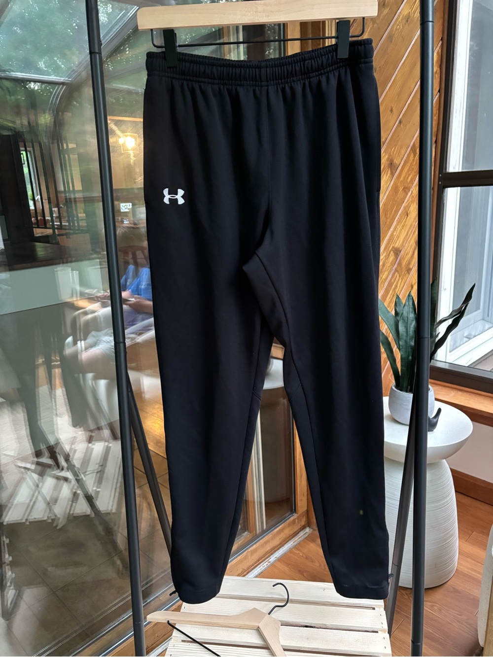 Under Armour Black Joggers with White Logo
